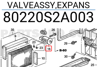 Honda 80220S2A003 VALVEASSY,EXPANS