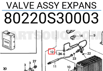 Honda 80220S30003 VALVE ASSY EXPANS