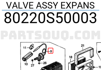 Honda 80220S50003 VALVE ASSY EXPANS