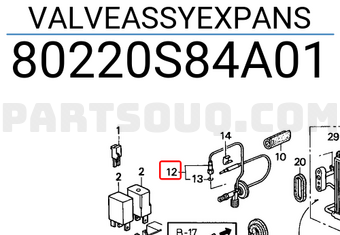 Honda 80220S84A01 VALVEASSYEXPANS