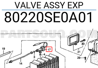 Honda 80220SE0A01 VALVE ASSY EXP