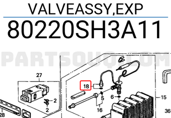 Honda 80220SH3A11 VALVEASSY,EXP