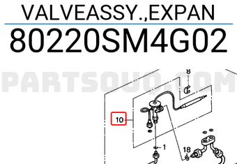 Honda 80220SM4G02 VALVEASSY.,EXPAN