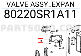 Honda 80220SR1A11 VALVE ASSY.,EXPAN