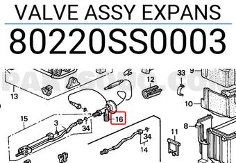 Honda 80220SS0003 VALVE ASSY EXPANS
