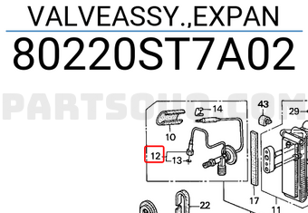Honda 80220ST7A02 VALVEASSY.,EXPAN
