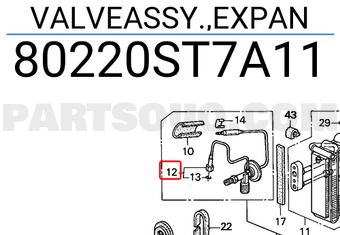 Honda 80220ST7A11 VALVEASSY.,EXPAN