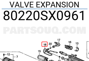 Honda 80220SX0961 VALVE EXPANSION