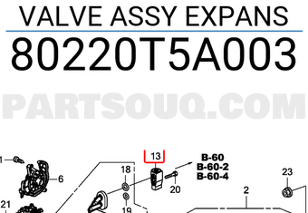 Honda 80220T5A003 VALVE ASSY EXPANS
