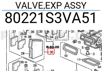 Honda 80221S3VA51 VALVE,EXP ASSY