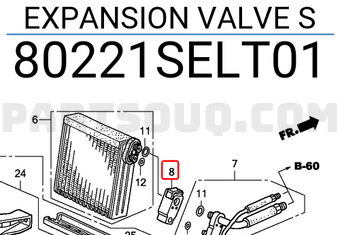 Honda 80221SELT01 EXPANSION VALVE S