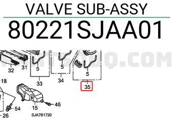 Honda 80221SJAA01 VALVE SUB-ASSY