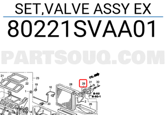 Honda 80221SVAA01 SET,VALVE ASSY EX