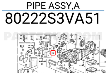 Honda 80222S3VA51 PIPE ASSY,A