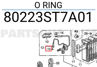 Honda 80223ST7A01 O RING
