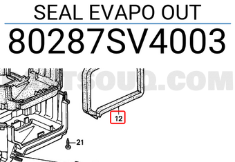 Honda 80287SV4003 SEAL EVAPO OUT