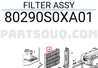 Honda 80290S0XA01 FILTER ASSY