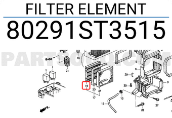Honda 80291ST3515 FILTER ELEMENT