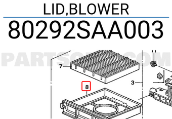 Honda 80292SAA003 LID,BLOWER