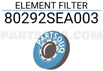 Honda 80292SEA003 ELEMENT FILTER