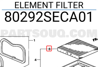 Honda 80292SECA01 ELEMENT FILTER