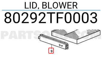 Honda 80292TF0003 LID, BLOWER