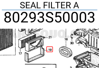 Honda 80293S50003 SEAL FILTER A
