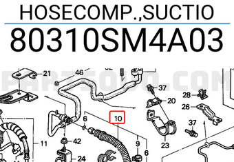 Honda 80310SM4A03 HOSECOMP.,SUCTIO