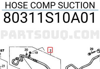 Honda 80311S10A01 HOSE COMP SUCTION