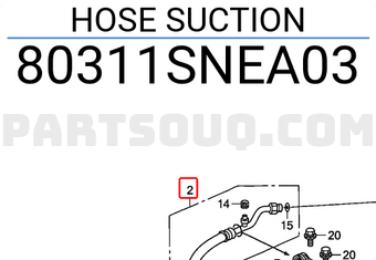 Honda 80311SNEA03 HOSE SUCTION