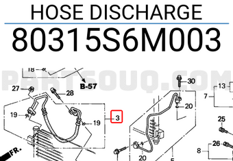 Honda 80315S6M003 HOSE DISCHARGE