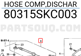Honda 80315SKC003 HOSE COMP,DISCHAR