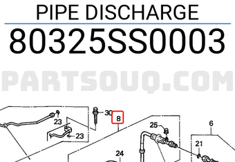 Honda 80325SS0003 PIPE DISCHARGE