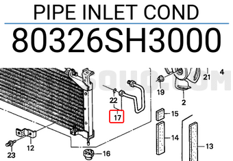 Honda 80326SH3000 PIPE INLET COND