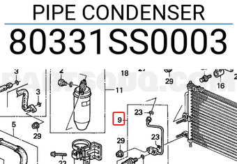 Honda 80331SS0003 PIPE CONDENSER