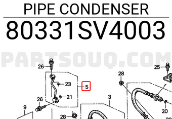 Honda 80331SV4003 PIPE CONDENSER