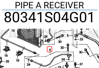 Honda 80341S04G01 PIPE A RECEIVER