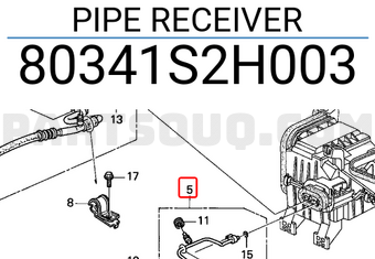 Honda 80341S2H003 PIPE RECEIVER