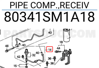 Honda 80341SM1A18 PIPE COMP.,RECEIV