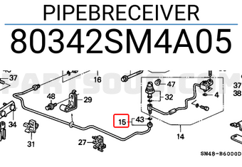 Honda 80342SM4A05 PIPEBRECEIVER