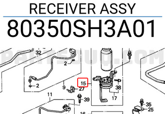Honda 80350SH3A01 RECEIVER ASSY