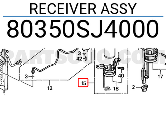 Honda 80350SJ4000 RECEIVER ASSY