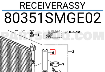 Honda 80351SMGE02 RECEIVERASSY