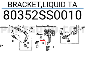 Honda 80352SS0010 BRACKET,LIQUID TA