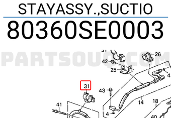 Honda 80360SE0003 STAYASSY.,SUCTIO