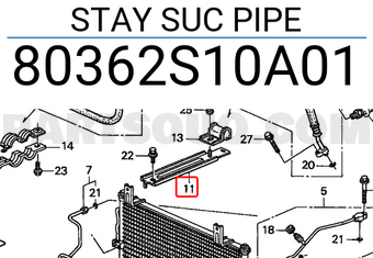 Honda 80362S10A01 STAY SUC PIPE