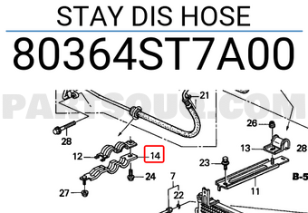 Honda 80364ST7A00 STAY DIS HOSE