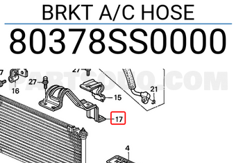 Honda 80378SS0000 BRKT A/C HOSE