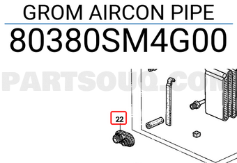Honda 80380SM4G00 GROM AIRCON PIPE