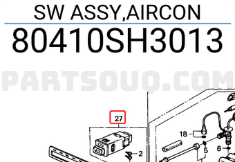 Honda 80410SH3013 SW ASSY,AIRCON